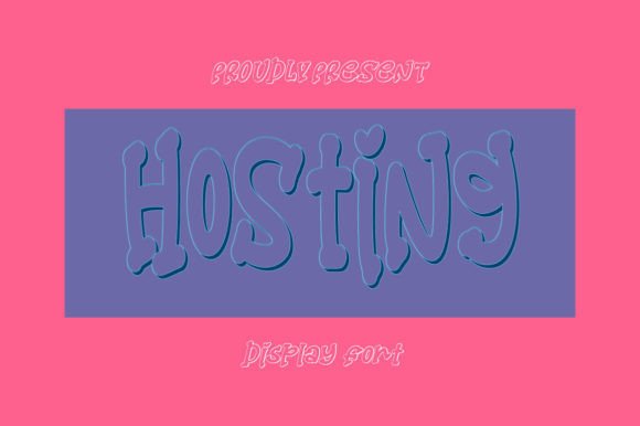 Hosting: A 3D Handwritten Display Font for Web Headers