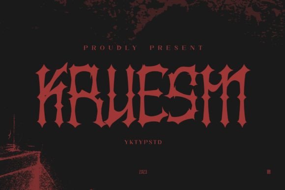 Kruesm Font Review: The Ultimate Horror Display Typeface