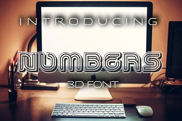Numbers Font for Editorial Design